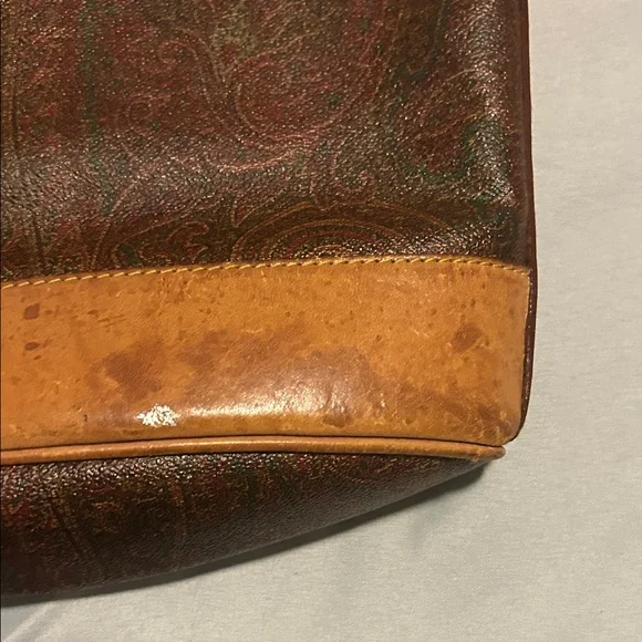 Vintage ETRO Milano Paisley PVC Tote Bag